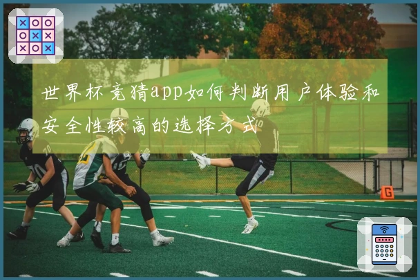 世界杯竞猜app如何判断用户体验和安全性较高的选择方式